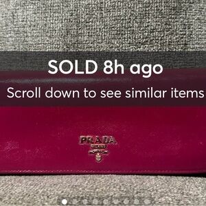 Prada SAFFIANO METAL long wallet PEONIA color comes w authenticity card SOLD